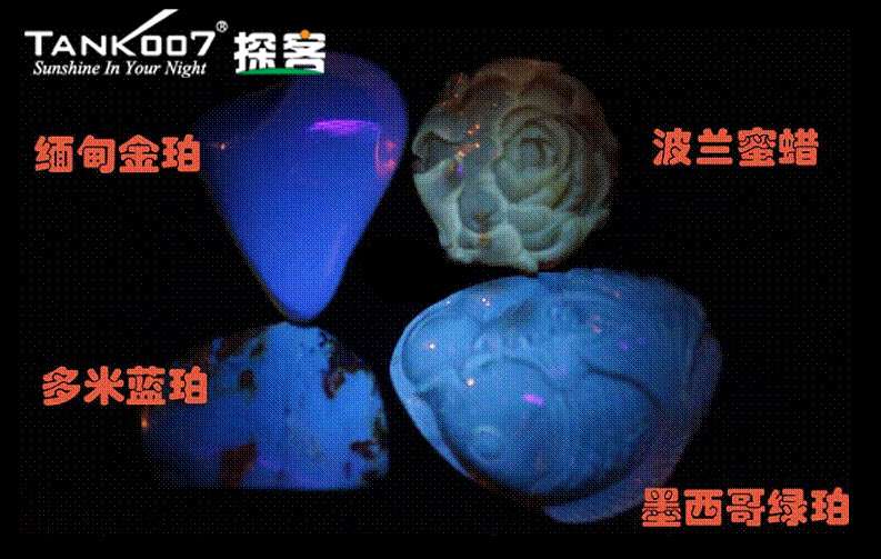 網上用紫光手電鑒定琥珀的帖子這么多，哪個是真假？